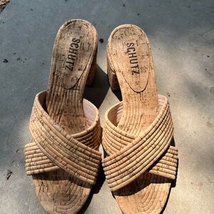 SCHUTZ Women's Cork Mules